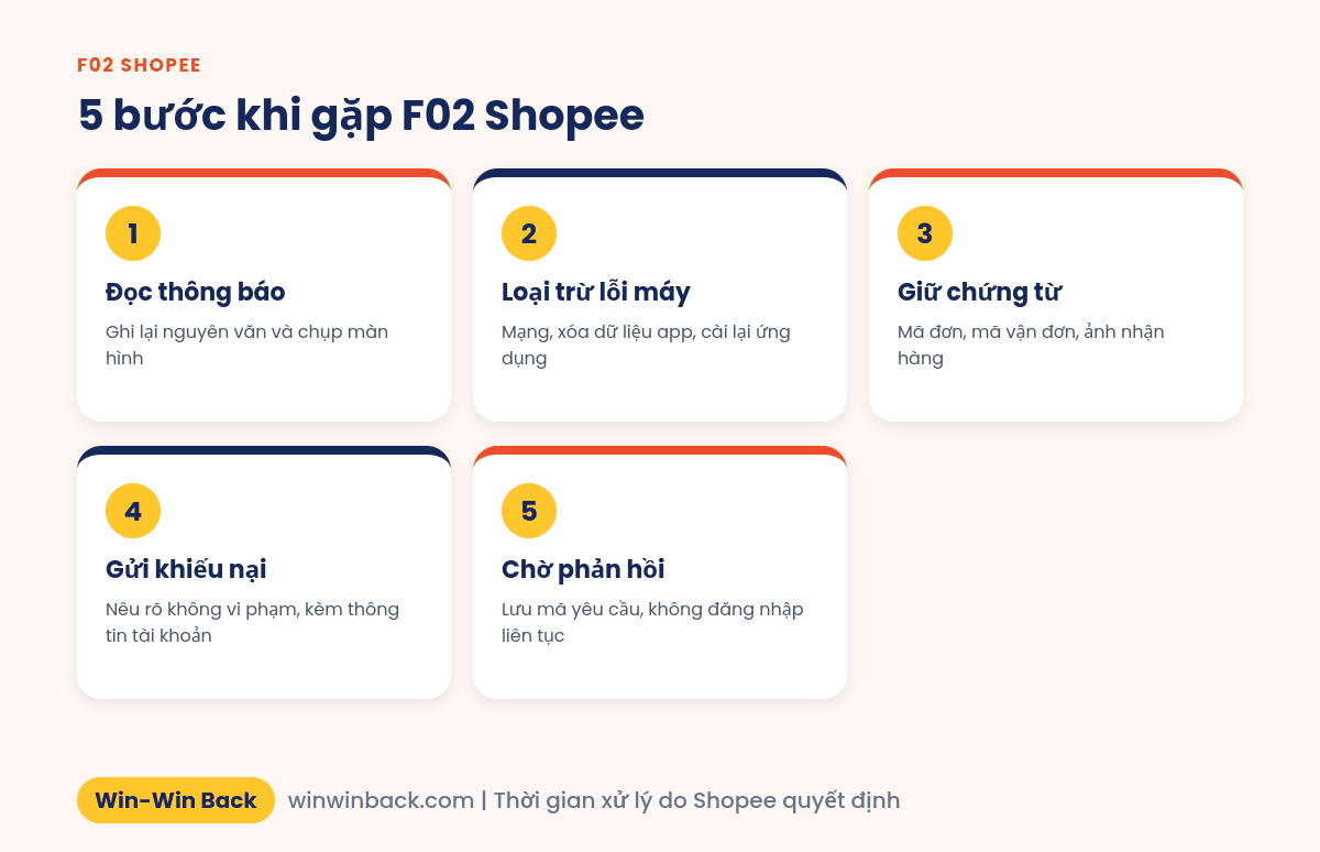 5 bước khi tài khoản báo lỗi F02