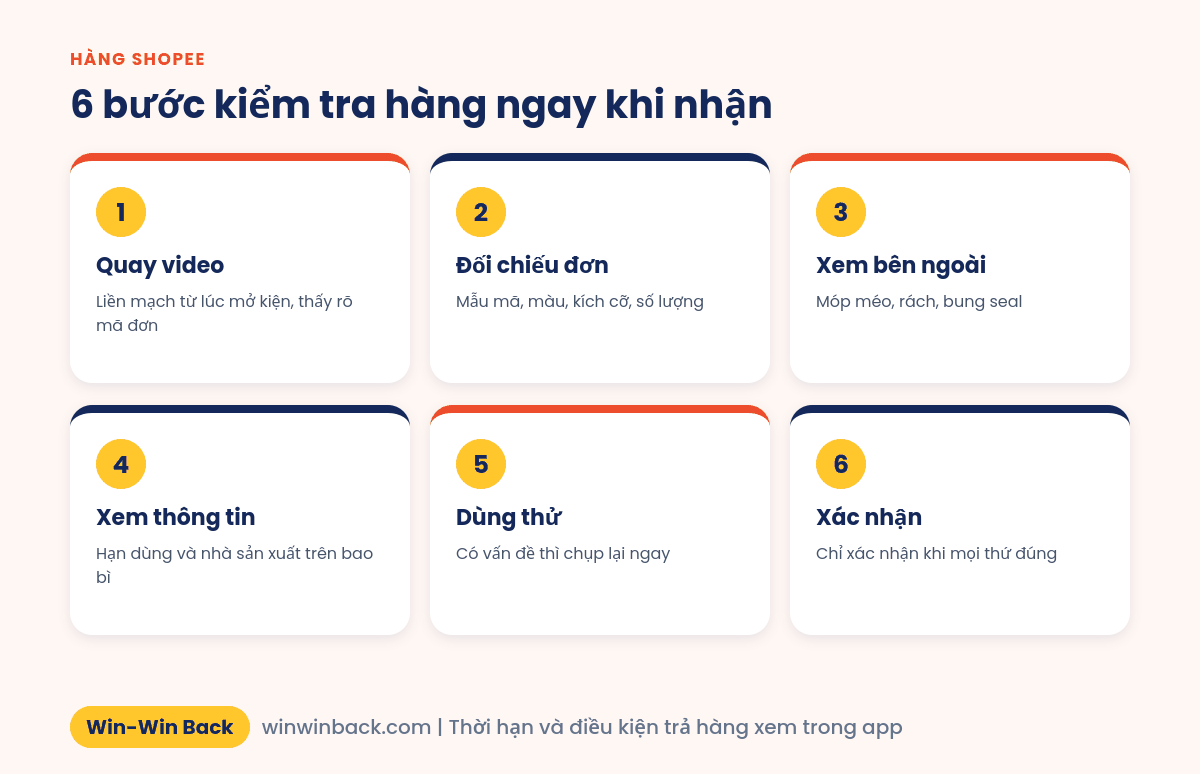 6 bước kiểm tra hàng Shopee ngay khi nhận