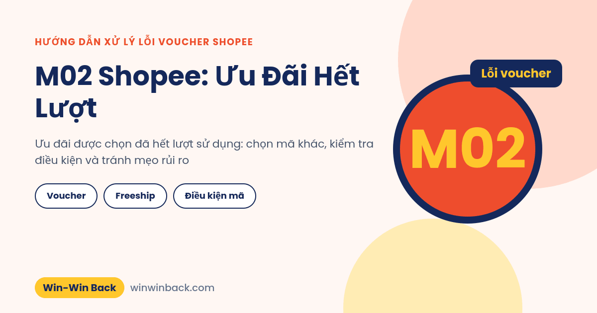 M02 Shopee: ưu đãi hết lượt sử dụng thì làm gì để đặt được hàng