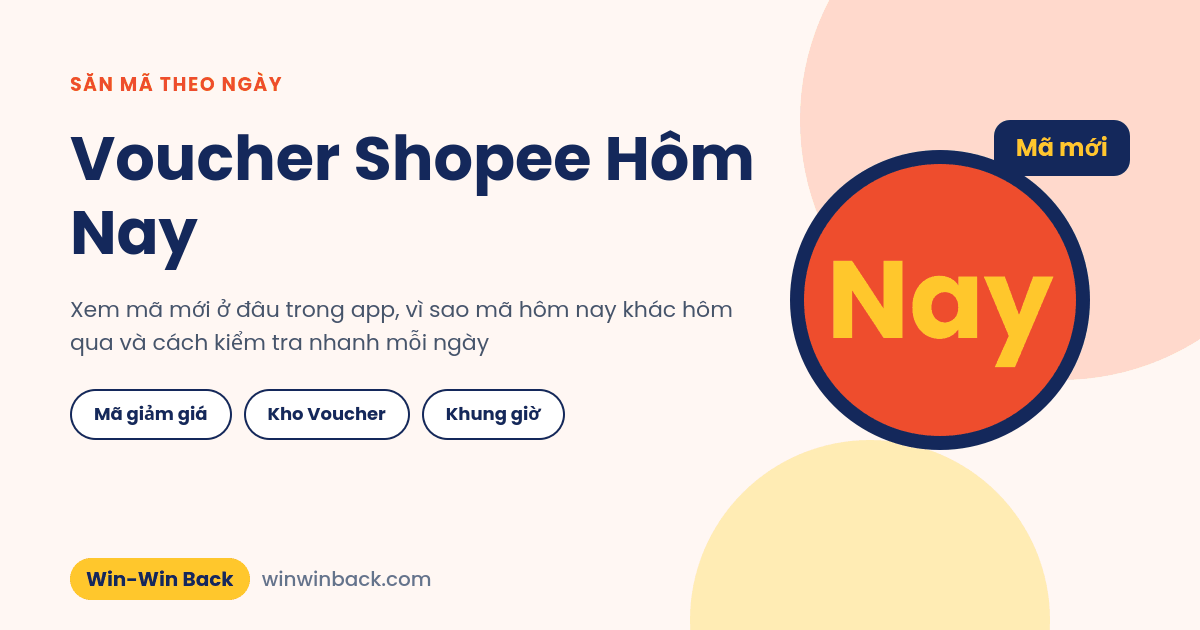 Voucher Shopee hôm nay: cách xem mã mới trong app mỗi ngày